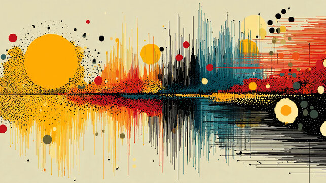 Algorithmic bias visualization - Abstract uneven forms conceptual imbalance visual energy asymmetry dynamic composition minimalistic design expressive symbolic computational fairness