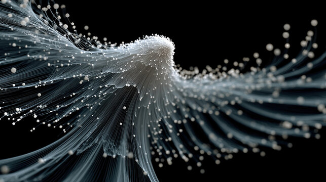 Algorithmic evolution - Abstract transforming computational forms conceptual optimization visual energy flow dynamic composition minimalistic representation expressive symbolic iterative growth