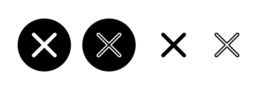 Close icon logo design. Delete sign and symbol. cross sign