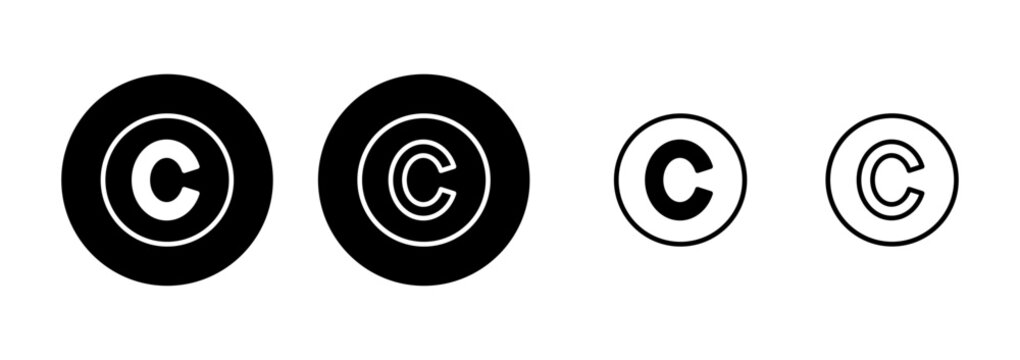 Copyright icon logo design. copyright sign and symbol