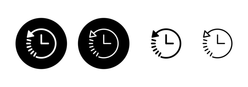 History icon logo design. recent event history sign and symbol
