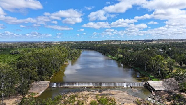 Spectacular aerial photo of Mundubbera Queensland Australia