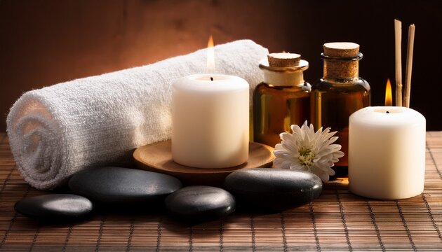 Spa Still Life With Aromatic Candles