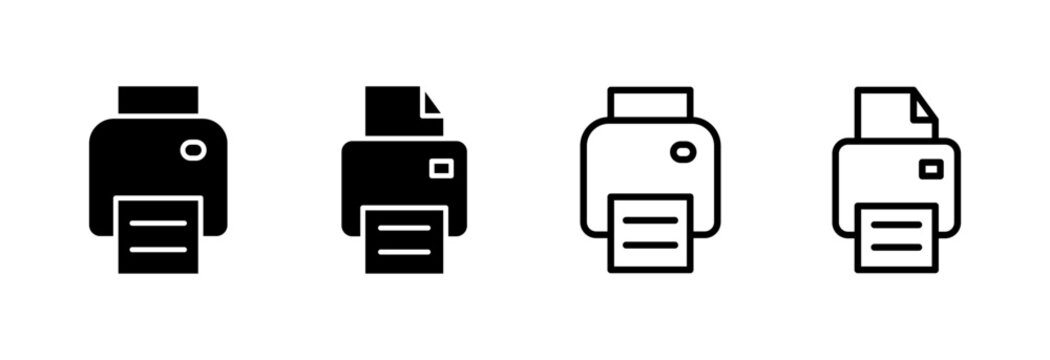 Print icon symbol for apps and websites. printer sign and symbol