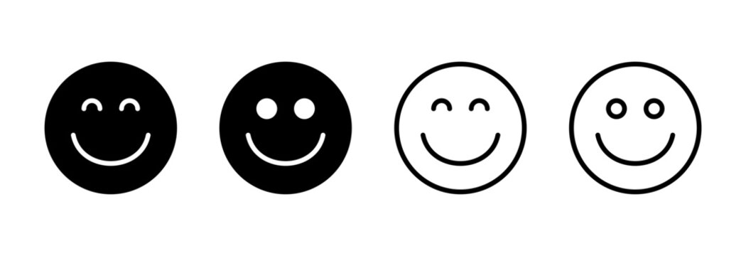 Smile icon symbol for apps and websites. smile emoticon icon. feedback sign and symbol