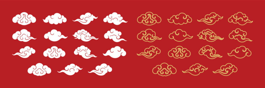 oriental chinese cloud shape abstract collections