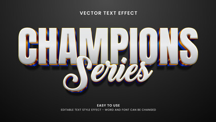 champions series editable text effect 3d vector premium © cuplis design