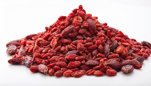 Dried Red Currant Berries Red Barberry Berries Berberis Vulgaris Goji Berry On White Background Source Of Berberine Extract