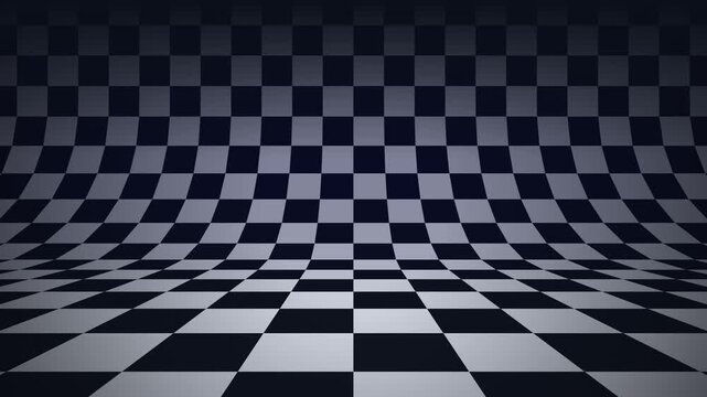 Cinematic star burst loop animation with a 4K checkered pattern floor