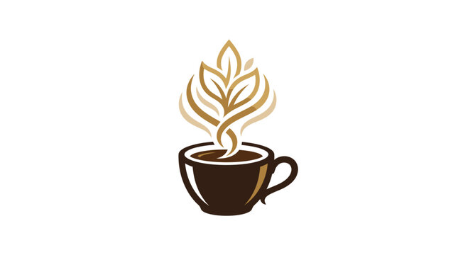 Brown Coffee Cup Icon.
