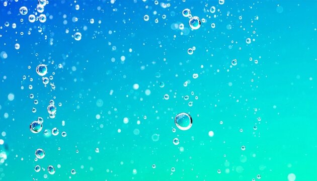画面全体に広がるクリスタルクリアな泡とターコイズブルー・ミントグリーンの冷涼な炭酸グラデーションテクスチャ