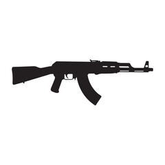 Fototapeta premium assault rifle vector black silhouette