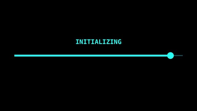 Minimal Neon Initializing Line Progress Animation