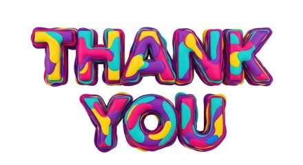 Naklejka premium Happy canada day thank you colorful 3d text
