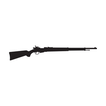 vector rifle isolated on white background
