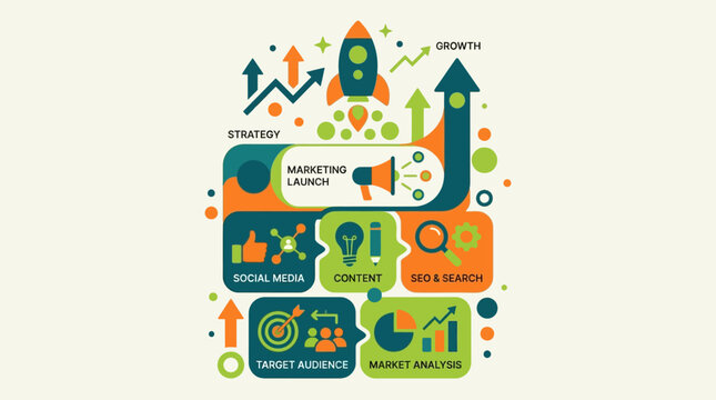 Marketing Strategy Business Growth Concepts.