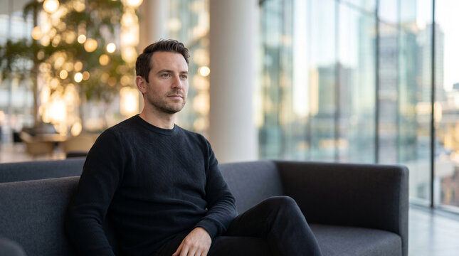 Tech Startup Founder Thoughtful Portrait