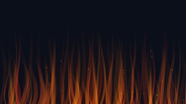 Vibrant orange flames flicker and dance upwards in a mesmerizing loop