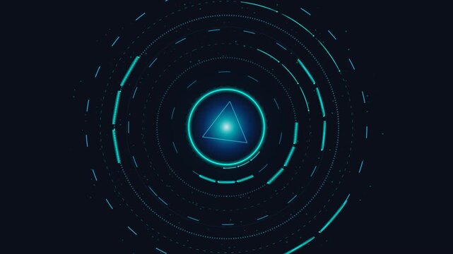 Glowing blue circle expands rapidly in dark space with concentric rings