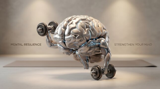 The human brain is shown with pair of dumb dumbs and dumbs.