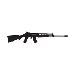 Fototapeta premium assault rifle black silhouette