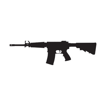 vector illustration of a rifle