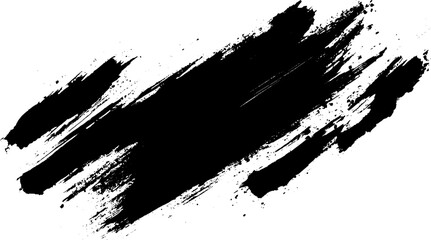 Obraz premium Black watercolor texture paint stain shining brush stroke illustration. Brush Strokes. Messy Ink Brush Stroke. Abstract Grunge Texture. Vector illustration