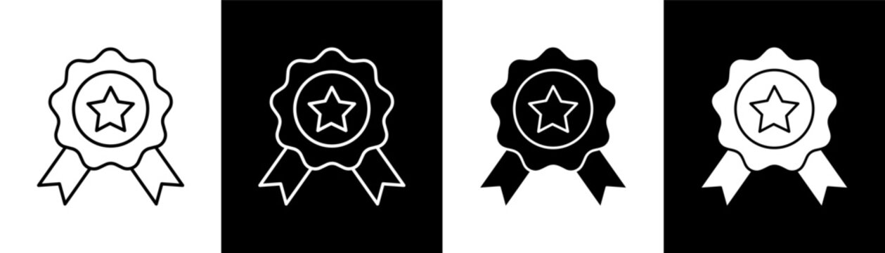 Quality white and black icon set design