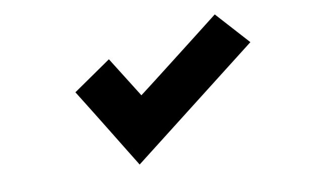 Black Check Mark Symbol Icon.