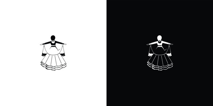 Black and white of a balanced scale with figures, justice symbol scales of justice