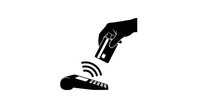 Hand holding phone with wireless signal.