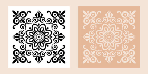 Luxury Mandala Ornamental Tile Pattern In Arabic Style For Background Interior Decor © Asyam Design