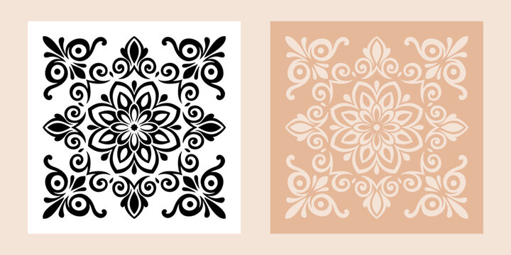 Luxury Mandala Ornamental Tile Pattern In Arabic Style For Background Interior Decor