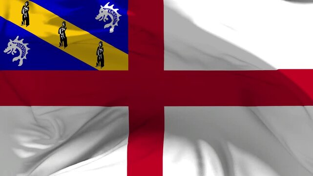 Herm Flag Waving in Slow Motion Loop Animation