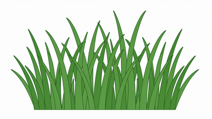Fototapeta premium Fresh lush green grass with vibrant blades and natural texture suitable for outdoor nature scenes and environmental themes