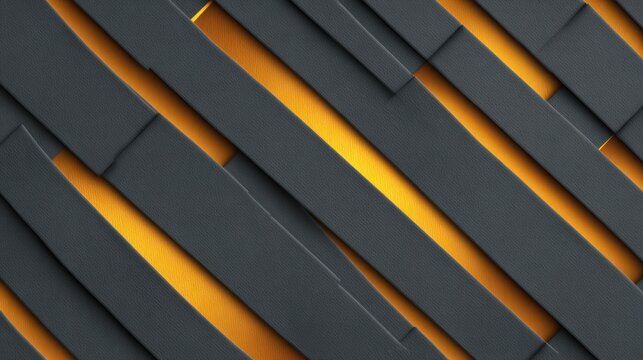 Interlocking dark gray geometric panels reveal bright orange glowing channels beneath.