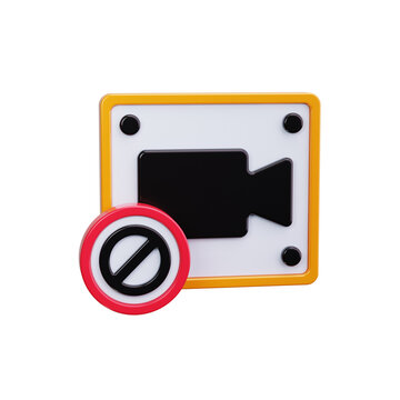 Crossed video 3d render icons