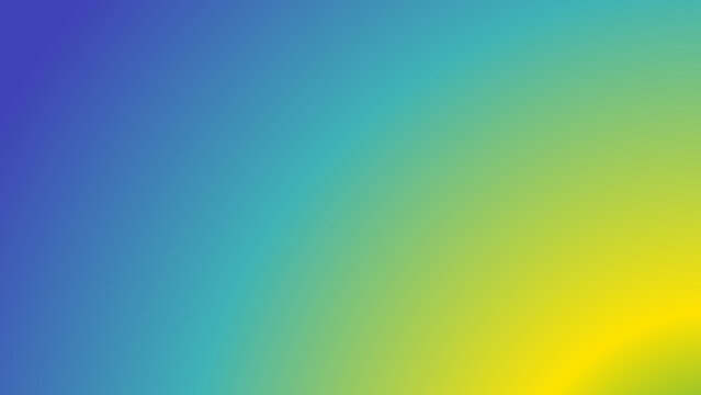 Soft blurry multi colored gradient background in diagonal orientation. Aesthetic blue green yellow mesh texture for presentation slides, cover design, and graphic element.