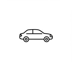 Fototapeta premium Minimalist outline of sedan car symbolizing modern automotive transportation
