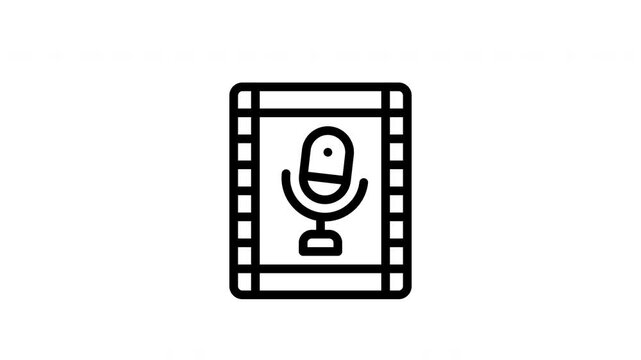 cinematographic minimalist stroke animation