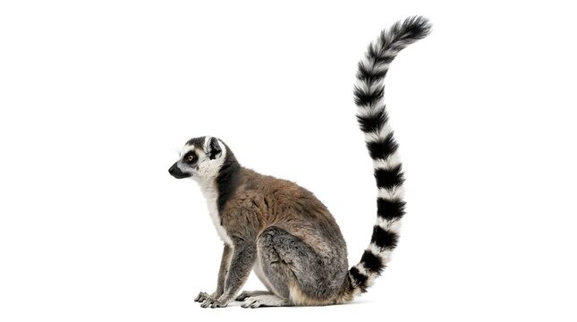 Ring Tailed Lemur Sitting Wildlife Portrait