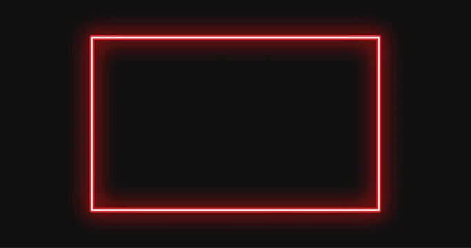 abstract red neon frame. red neon frame mov. red neon frame video