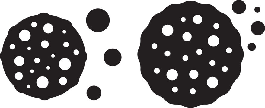 Abstract virus icon silhouette