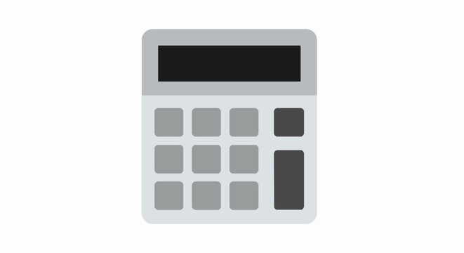 Flat vector icon of a simple calculator