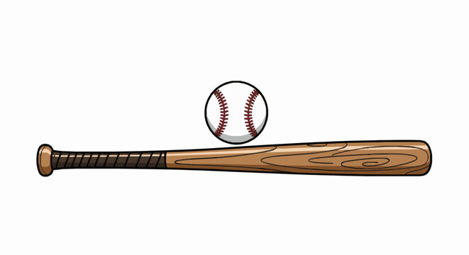 Baseball bat and ball