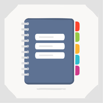 Spiral Notebook with Colorful Tabs