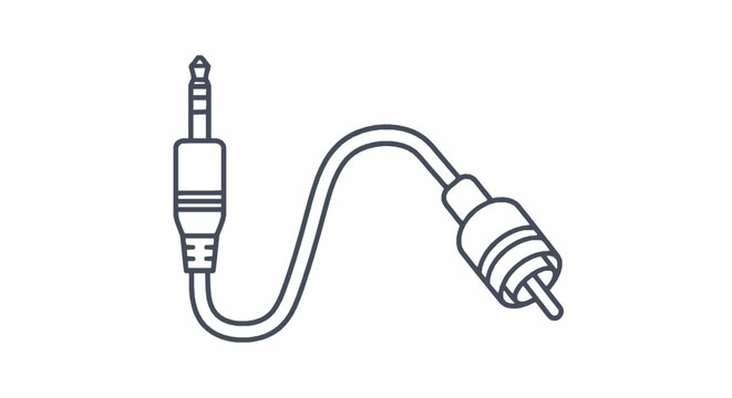 Audio cable with 35mm jack and rca connector