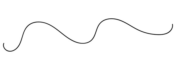 Fototapeta premium Dotted line path showing a winding route between two map location pins, one black and one red, isolated on transparent background