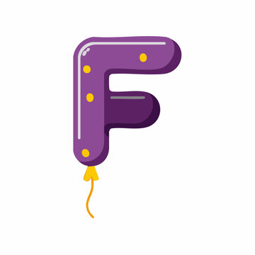 Purple Balloon Letter F