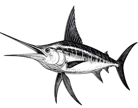 Marlin Sketch Art.